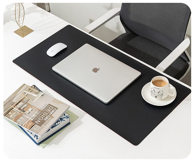 [Australia - AusPower] - SUJAYU Mouse Pad, 23.6" x 11.8" Large Mouse Pad Desk Pad Laptop Pad, Desk Mat Desk Accessories Workspace Organizers Office Decor, Waterproof Desk Writing Pad for Office Home (Black) 23.6" x 11.8" Black 