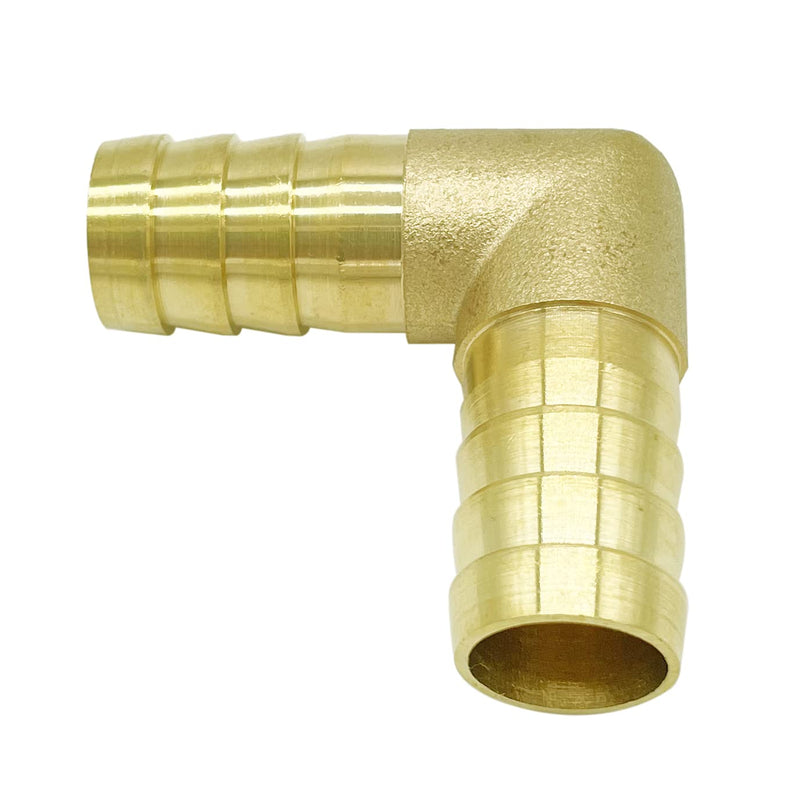 [Australia - AusPower] - Metaland Brass 3/8" Hose Barb Elbow 90 Degree L Right Angle Barbed Fitting Water Fuel Air (Pack of 2) 3/8"Barb x 3/8"Barb 