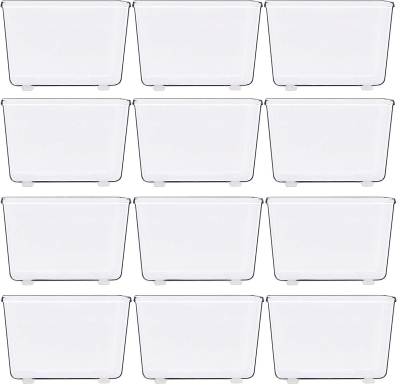 [Australia - AusPower] - 12 Pack - Simple Houseware Clear Plastic Drawer Organizers, 3.25"x 3.25" Small 