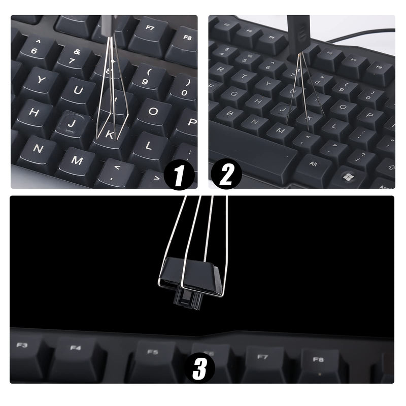 [Australia - AusPower] - LUTER Keycap Remover Kit, Including 2 in 1 Multifunctional Switch Puller with Double-Ended 1.5/2.5 Cross Head Screwdriver 2pcs Cleaning Brushes 1pc Keycap Puller Tweezers for Mechanical Keyboard 