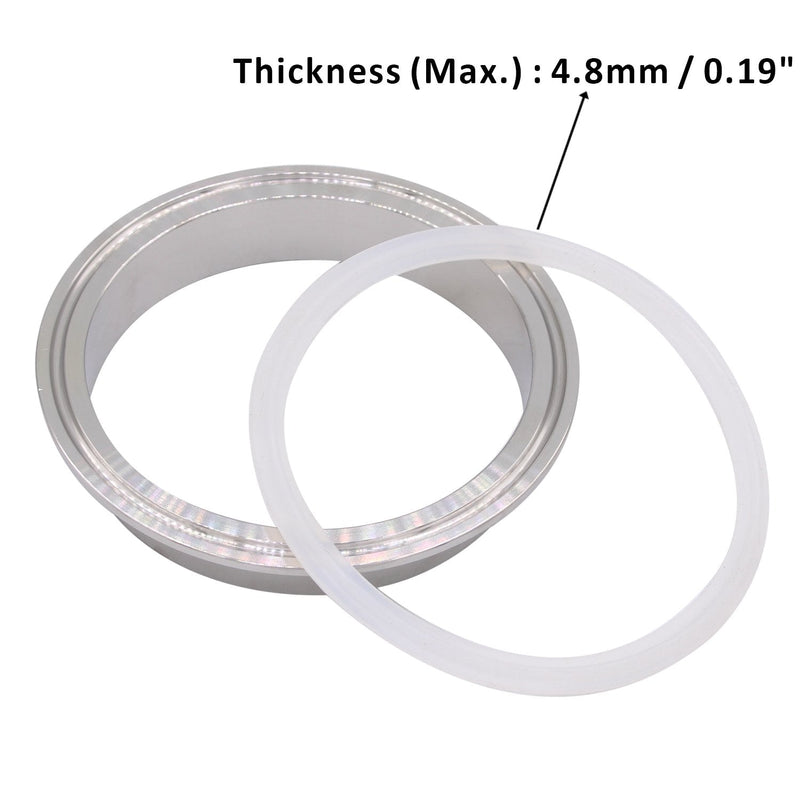 [Australia - AusPower] - DERNORD Silicone Gasket Tri-clover (Tri-clamp) O-Ring - 4 Inch ( Pack of 10 ) 