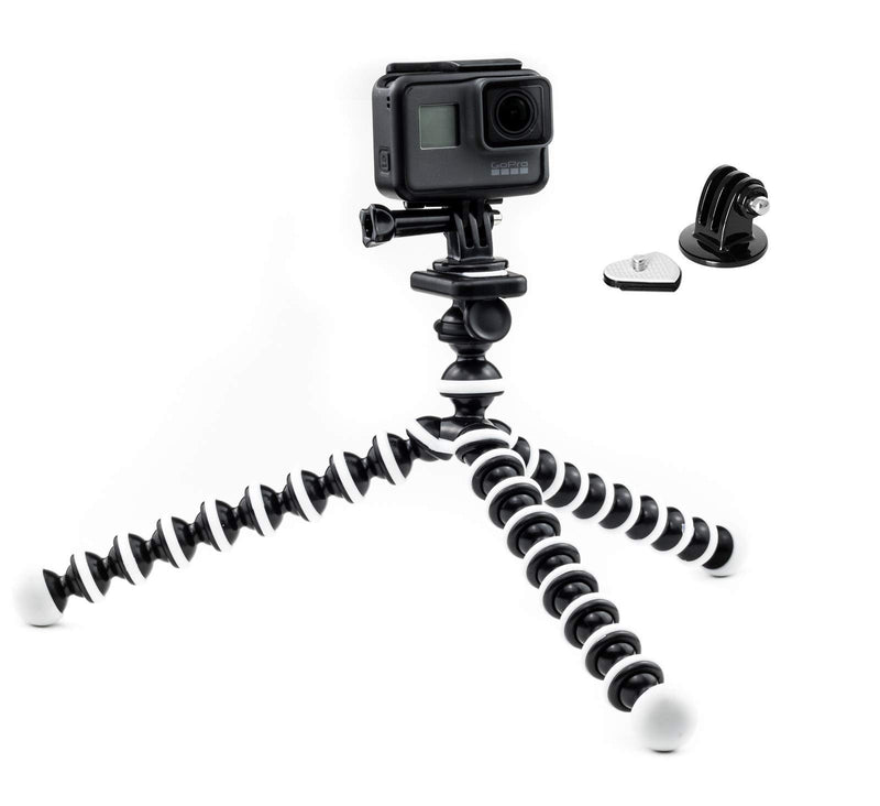 [Australia - AusPower] - Digicharge 10‘’ Octopus Flexible Tripod Camera + Action Cam Mount Stand, Compatible With GoPro Hero10 Max Hero9 Hero8 HERO 10 9 8 7 6 FUSION Akaso Brave 5 Apeman Fitfort Davola Dragon Touch Jeemak Cam 