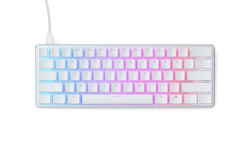 [Australia - AusPower] - Glorious Aura V2 (White) - PBT Pudding Keycaps for Mechanical Keyboards - ANSI (US), ISO Compatible - Supports Full Size, TKL, 75%, 60% Layouts Aura V2 (White) 