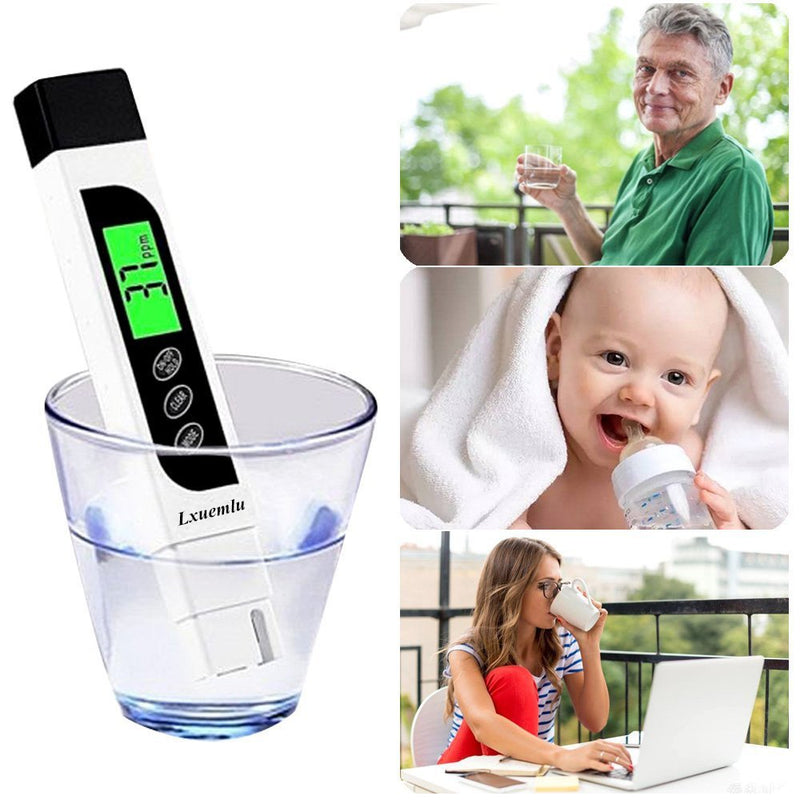 [Australia - AusPower] - TDS Meter Digital Water Tester, Lxuemlu Professional 3-in-1 TDS, Temperature and EC Meter with Carrying Case, 0-9999ppm, Ideal ppm Meter for Drinking Water, Aquariums and More (LX-TDS1) 