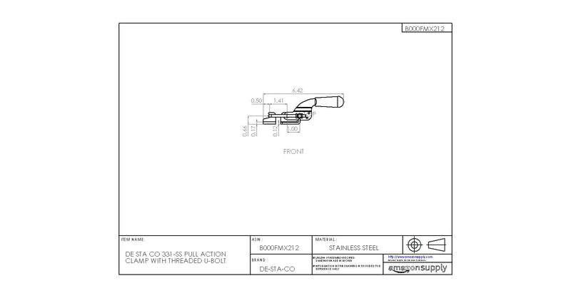 [Australia - AusPower] - DE STA CO 331-SS Pull Action Clamp with Threaded U-Bolt 