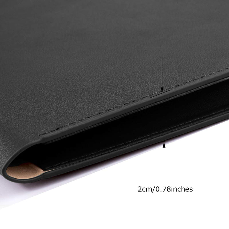 [Australia - AusPower] - Enyuwlcm PU Leather A4 File Folder Document Holder Waterproof Portfolio Envelope Folder Case with Invisible Magnetic Closure Black 