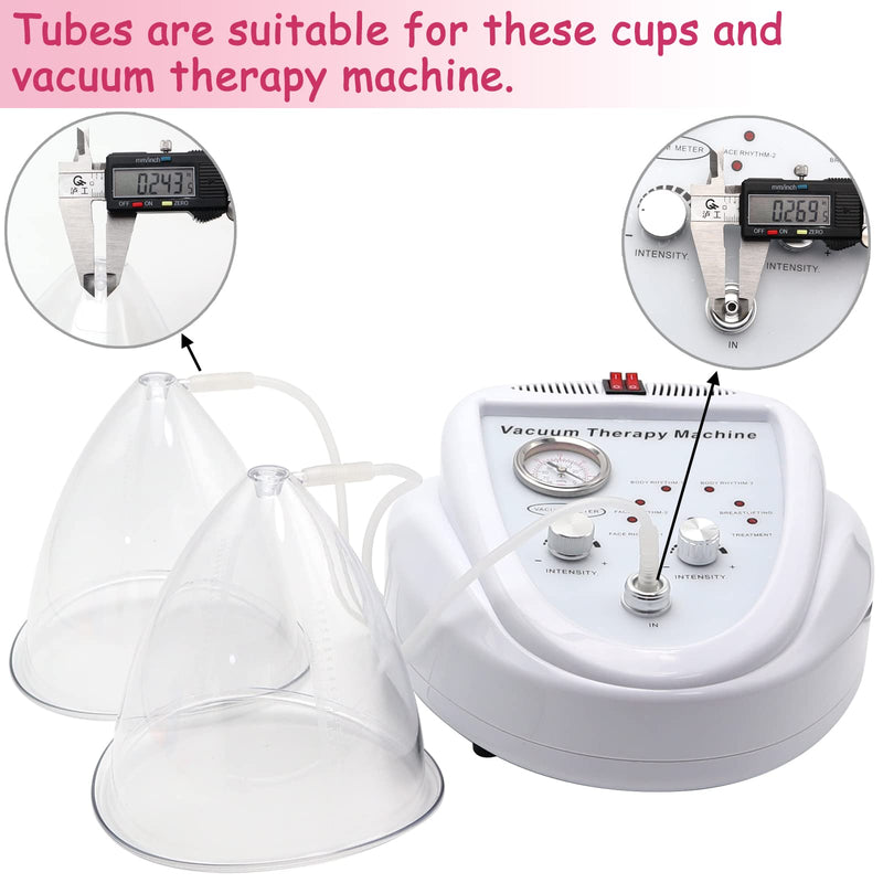 [Australia - AusPower] - Vacuum Cupping Machine Accessories, 2 PCS Premium Silicone Y Type Hoses Tubing for Large Breast Buttocks Lift Vacuum Cups 