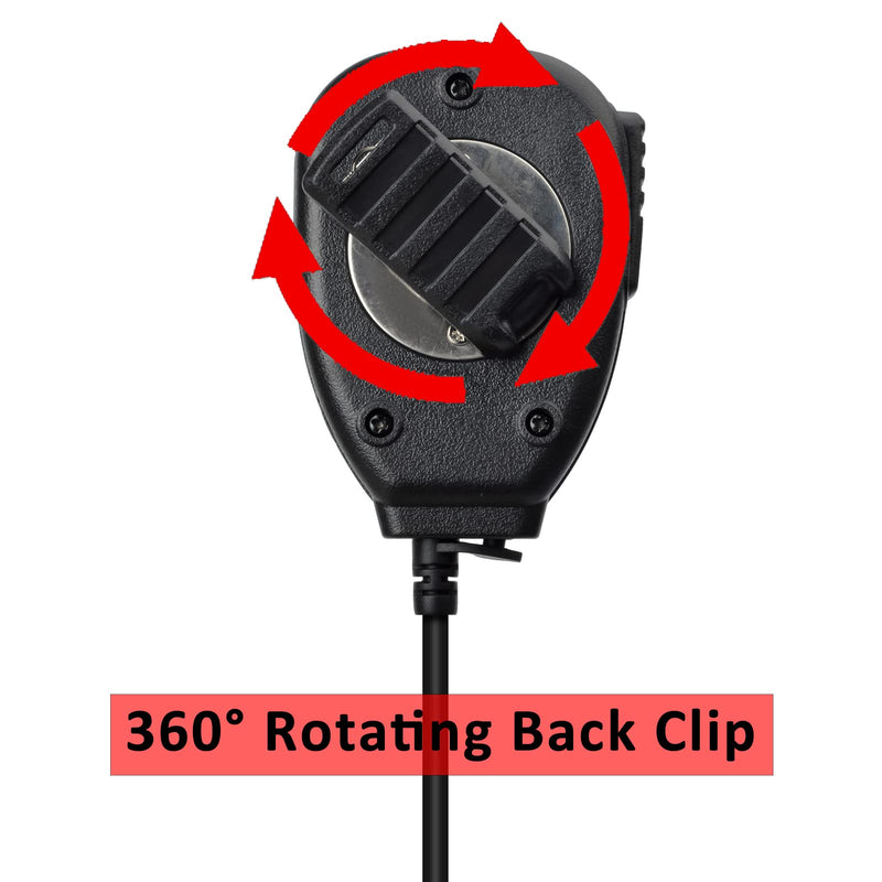 [Australia - AusPower] - HYS Walkie-Talkie Handheld Speaker Mic, Shoulder Microphone PTT for BaoFeng UV-5R 5RA 5RB 5RC 5RD 5RE 5REPLUS 3R+ Kenwood Retevis Two Way Radio Accessories (2 Pack) 
