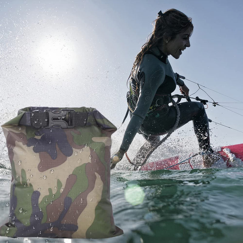 [Australia - AusPower] - 6 Pack Waterproof Dry Sacks, Lightweight Outdoor Dry Bags Ultimate Dry Bags for Kayaking Rafting Camping (8L, 5L, 3.5L, 3L, 2.5L, 1.5L) Camouflage 