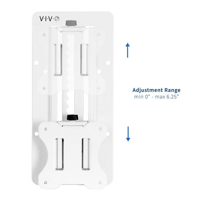 [Australia - AusPower] - VIVO Height Adjustable VESA Adapter for Single 13 to 27 inch Monitor, Accessory Bracket Kit for Individual Screen, White, STAND-VAD3W 
