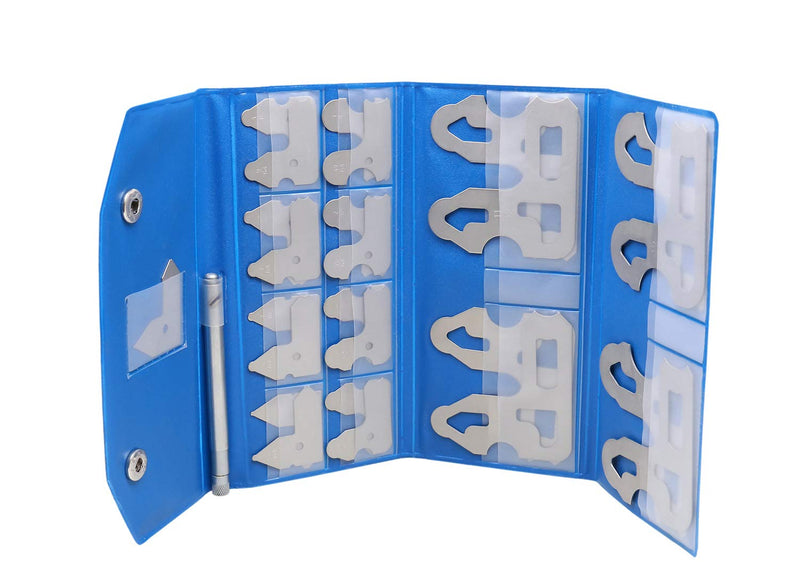 [Australia - AusPower] - Accusize Industrial Tools 25 Pc Radius Gage Set Fractional 1/64-1/2'' Gages with Holder, 3602-5021 