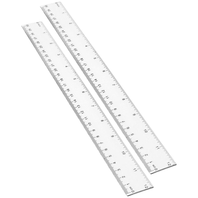[Australia - AusPower] - Kyuionty 20 Pack Clear Plastic Ruler 12 Inch, Standard/Metric Straight Ruler Measuring Tool for School Office 