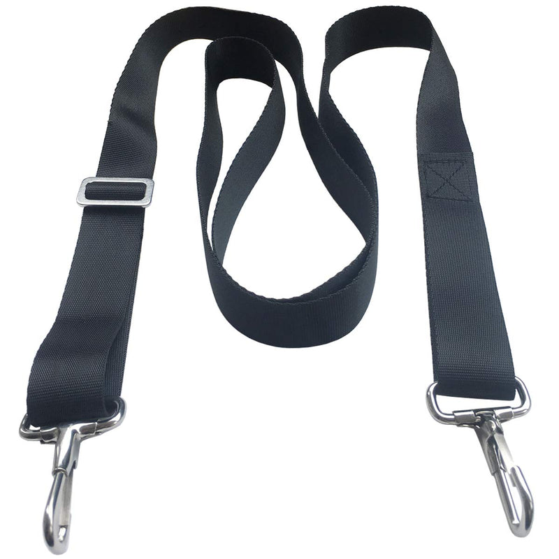 [Australia - AusPower] - Vtete 2 Pcs Adjustable Bimini Top Straps with All 2 Snap Hooks on Each End (Not Need to Sewn It) - Marine & Awning Webbing Straps with Loops + Eye Straps - 28 inch ~ 60 inch Boat Awning Hardware 