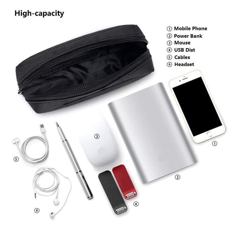 [Australia - AusPower] - ERCRYSTO Universal Electronics/Accessories Soft Carrying Case Bag, Durable & Light-Weight,Suitable for Out-Going, Business, Travel and Cosmetics Kit (Small-Black) Small-Black 
