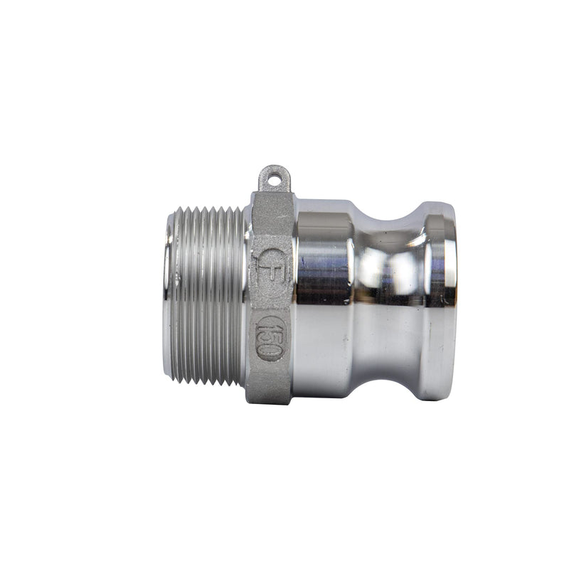 [Australia - AusPower] - Quafwia 2 pcs Aluminum camlock Fittings (1-1/2" Type F) Cam & Groove Hose Fittings, cam Lock Fittings Male Adapter x Hose Shank cam Lock Fittings camlock Coupling (1-1/2'') 1.5‘’ 