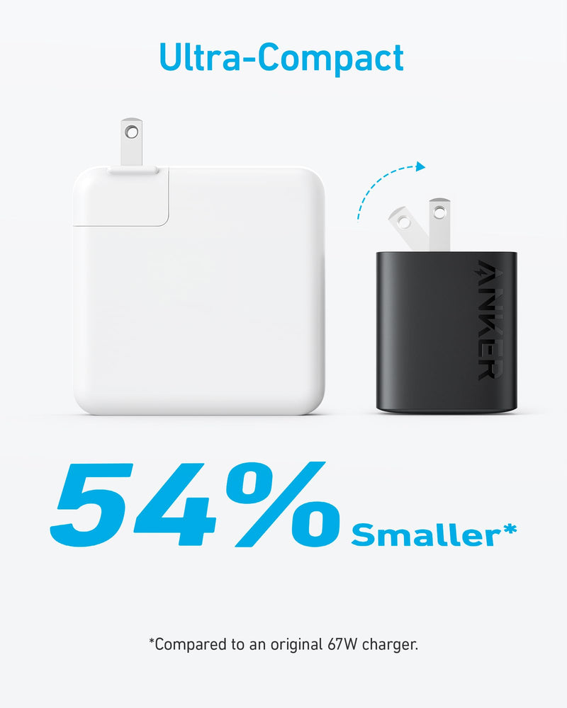 [Australia - AusPower] - 67W USB-C Wall Charger, Anker 315 Charger, PIQ 3.0 Compact and Foldable Fast Charger, for MacBook Pro/Air, iPhone 14/14 Plus / 14 Pro / 14 Pro Max, iPad, Galaxy, Pixel, AirPods, and More 