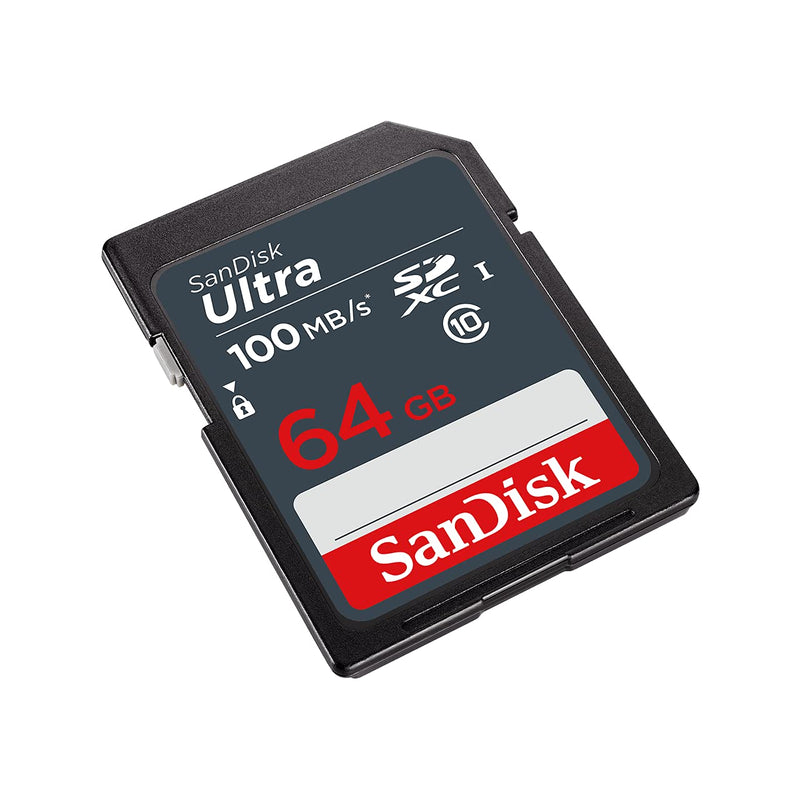 [Australia - AusPower] - SanDisk Ultra 64GB (2 Pack) SDXC UHS-I Card Class 10 SDSDUNR-064-GN3IN Bundle with 2 SD Card Cases and 1 Everything But Stromboli Memory Card Reader 