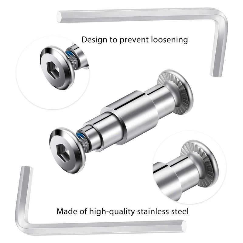 [Australia - AusPower] - Hotop 20 Sets Skate Wheel Socket Screw Inline Roller Skate Screws Shaft Hex Socket Screw with 2 Pieces Installation Tool 