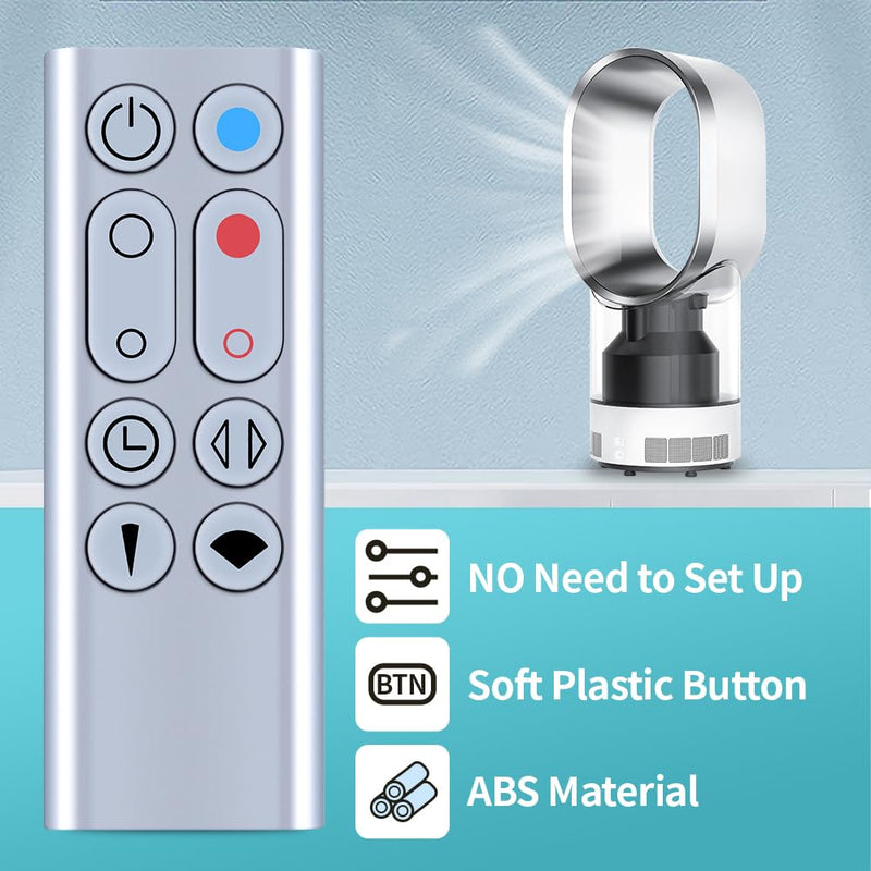 [Australia - AusPower] - PZL New 967197-13 Replacement for Dyson Pure Hot+Cool Fan Purifying Heater Remote Control HP00 HP01 (Silver) 