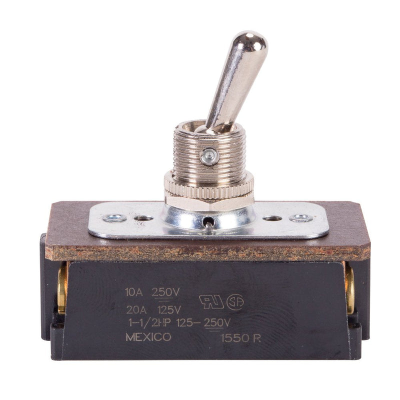 [Australia - AusPower] - Toggle Switch, Maintained Contact and Multiple Pole, On Off Circut Function, DPST, Brass/Nickel Actuator, 20/10 amps at 125/250 VAC/DC, Screws Connection 