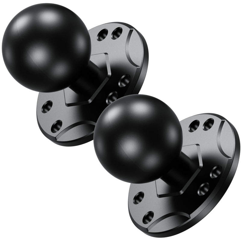 [Australia - AusPower] - BRCOVAN 2 PCS, 1.5'' Ball Mount Base with Aluminum Alloy AMPS Hole Round Plate & 1.5'' TPU Ball Adapter Compatible with RAM Mounts C Size 1.5 Inch Ball Double Socket Arm 