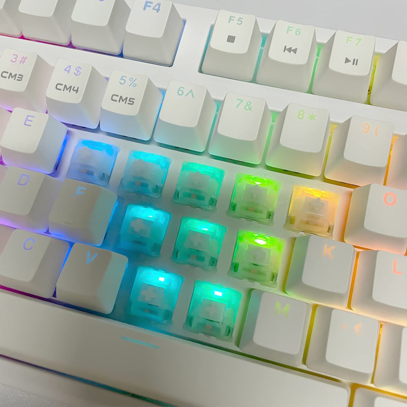[Australia - AusPower] - Gateron Switches Milky White Mechanical Keyboard Yellow 5pins for All MX Mechanical Keyboard(108 Pcs, White) 105pcs 