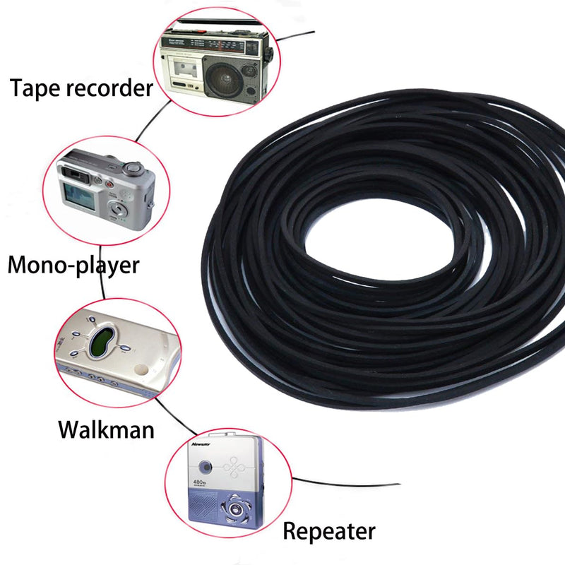 [Australia - AusPower] - 50Pcs Recorder Rubber Belts, Cassette Recorder Repair Rubber Belts 40-135 MM (1MM Width) 