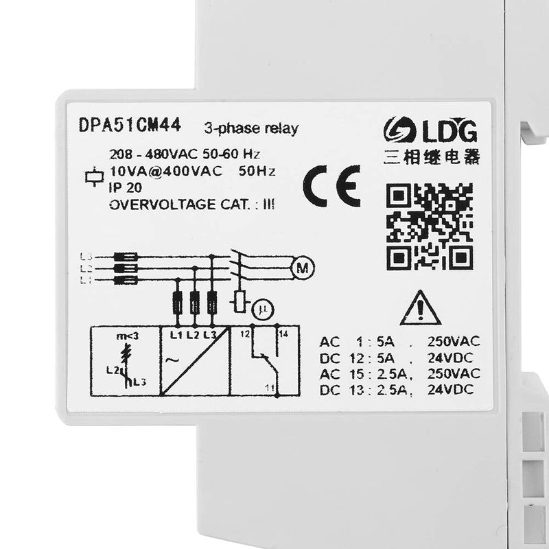[Australia - AusPower] - 3-Phase Monitoring Relay Phase Sequence Protector 208-480VAC 