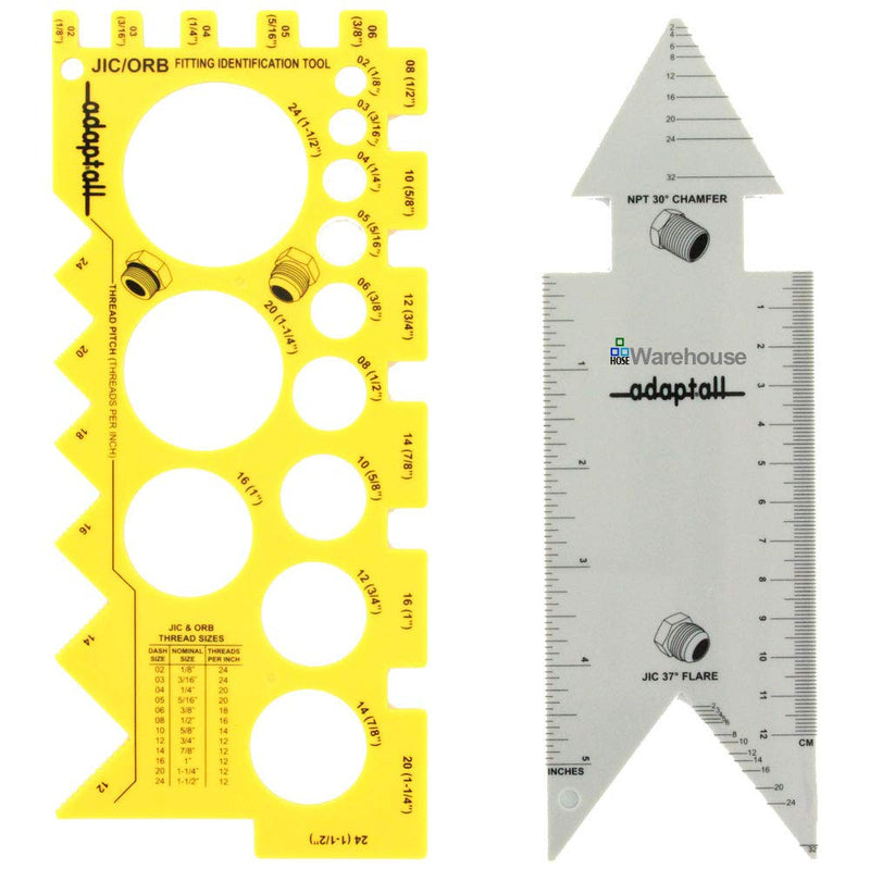 [Australia - AusPower] - HoseWarehouse Brand TGK02-HW SAE American Thread Identification Kit w/Adaptall Gauges (NPT, NPSM, ORS, ORFS, ORB, an, JIC 37) 