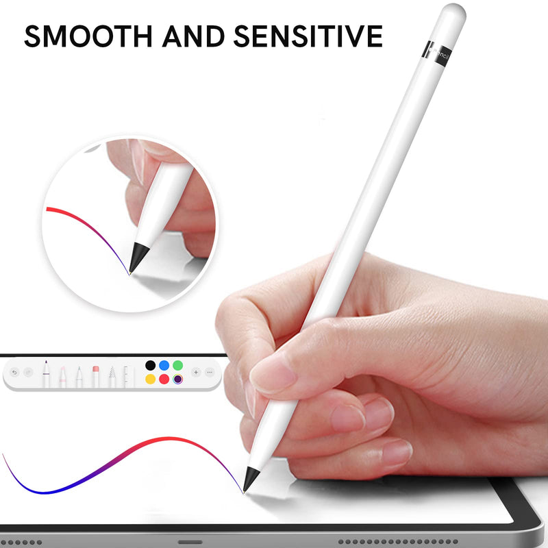 [Australia - AusPower] - Delidigi 3 Pack Compatible with Apple Pencil Tips, No Wear Out Fine Point Precise Control Pen Like Nibs for Apple Pencil 1st Gen and 2nd Generation (Clear+Black+White) Clear Black White 