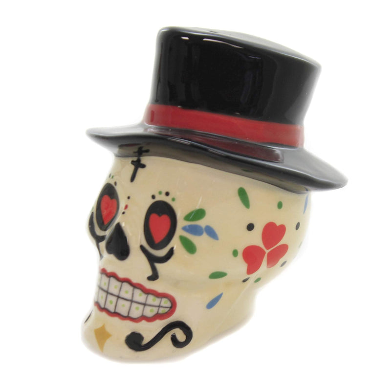 [Australia - AusPower] - Day of the Dead Bride and Groom Skulls Ceramic Salt and Pepper Shakers 