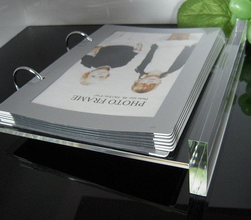 [Australia - AusPower] - Poster Frame,Sign Stand,Horizontal Display Picture 5x7",Clear Acrylic Display Sign Holder,Type T Vertical Stand Menu Holders,PVC Folder 7 Shows 14 Photos Portrait Style Menu Ad Frame 