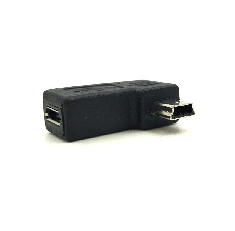 [Australia - AusPower] - Duttek Micro USB to Mini USB Combo Adapter, Right Angle 90 Degree 1 pc Mini USB Male to Micro USB Female Adapter + 1 pc Mini USB Female to Micro USB Male Adapter Converter 