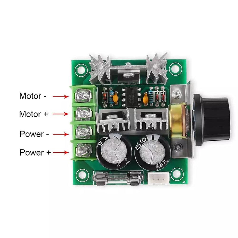 [Australia - AusPower] - 12V-40V 10A PWM DC Motor Speed Controller Module with Reverse Polarity Protection, high Current Protection 12V-40V 10A PWM DC Motor x1 