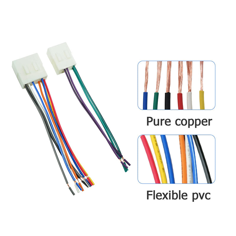 [Australia - AusPower] - RED WOLF Car Radio Install Wire Harness Compatible with 1989-2002 Mazda 626/Miata/MX3/Protege/MPV/Millinia Stereo Plug Connector 