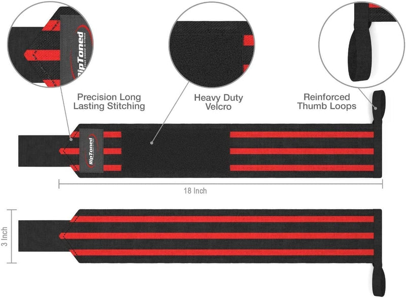 [Australia - AusPower] - Rip Toned Lifting Straps + Wrist Wraps Bundle (1 Pair of Each) 18" or 13" Wraps for Weightlifting, Xfit, Workout, Gym, Powerlifting, Bodybuilding, Strength Training - Men & Women 13" Blue - Less Stiff 