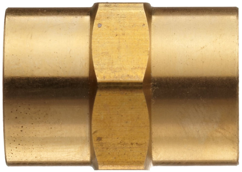 [Australia - AusPower] - Anderson Metals - 56103-06 Brass Pipe Fitting, Coupling, 3/8" x 3/8" Female Pipe 