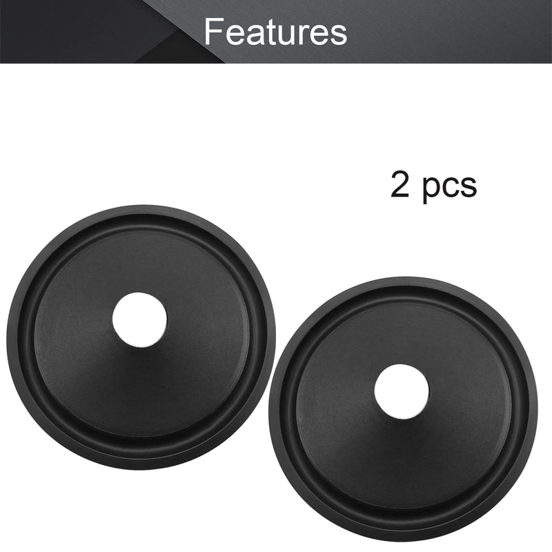 [Australia - AusPower] - Fielect 8 inches Paper Speaker Cone Subwoofer Cones Drum Paper 1.4 inches Inner Diameter with Rubber Surround 2Pcs 8" 35.5mm 2Pcs 