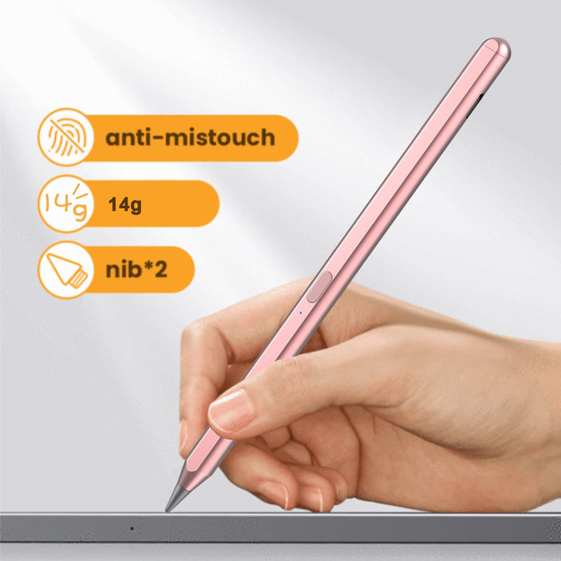 [Australia - AusPower] - Stylus Pencil for Apple iPad Pro Pencil 5th Generation 12.9/11 2021, iPad Air 4 &3, iPad Pro 4th &3rd Gen, iPad 9th/8th/7th 6th Gen, iPad Mini 6/5 Compatible with Apple iPad 2018-2021 [Tilt Creative] Rosegold 