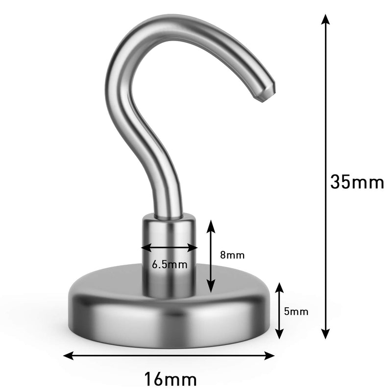 [Australia - AusPower] - WAKUSEI Magnetic Hooks 25 lbs for Kitchen, Refrigerator, Towels, Grill, Tool Box, Office, Wall Mounting or Outdoor Hanging, 12 Packs 