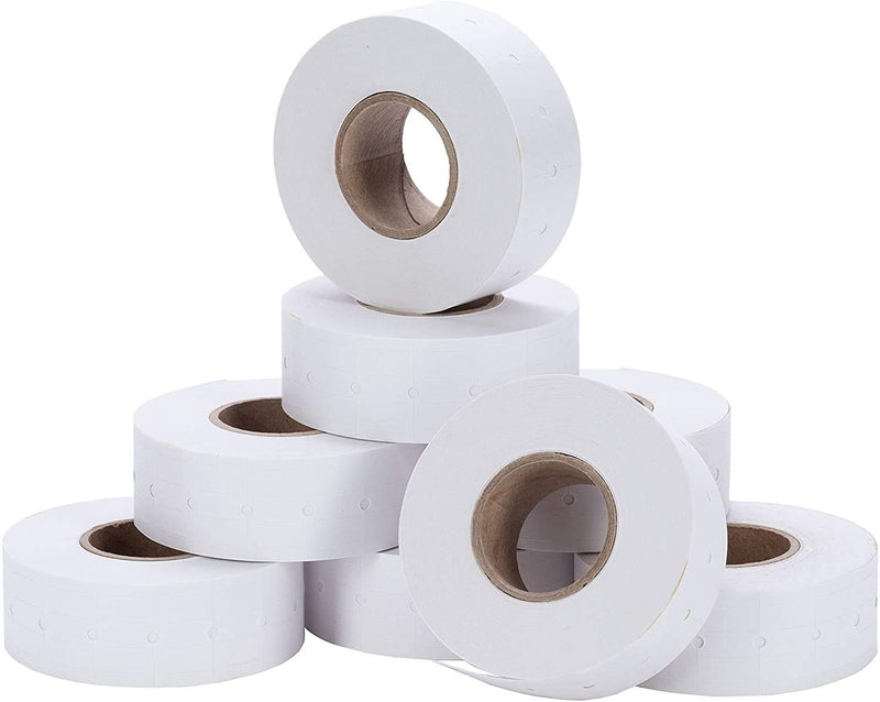 [Australia - AusPower] - Perco 1 Line Freezer Adhesive White Labels - 1 Sleeve, 8,000 Blank Pricing Labels for Perco 1 Line Price and Date Guns 