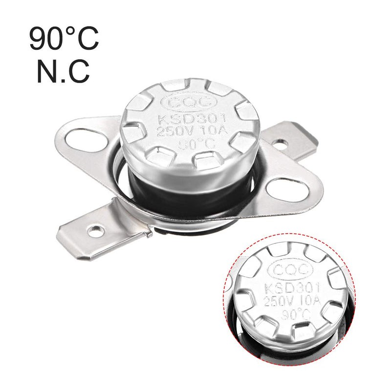 [Australia - AusPower] - uxcell KSD301 Thermostat 90°C/194°F 10A Normally Closed N.C Adjust Snap Disc Temperature Switch for Microwave,Oven,Coffee Maker 2pcs 