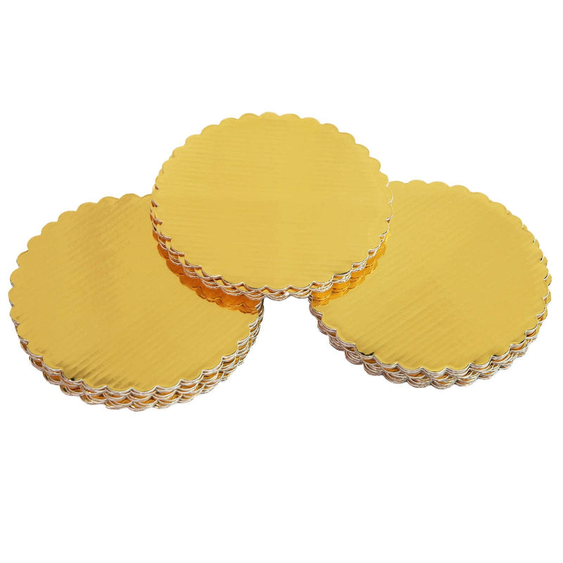 [Australia - AusPower] - [30pcs]6" Gold Cakeboard Round,Disposable Cake Circle Base Boards Cake Plate Round Coated Circle Cakeboard Base 6inch,Pack of 30 (Gold, 30) 