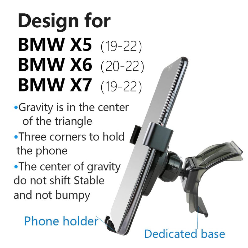 [Australia - AusPower] - LUNQIN Car Phone Holder for 2019-2022 BMW X5 X6 X7 SUV sDrive40i xDrive40i xDrive50i M50i 35d G05 G07 Auto Accessories Navigation Bracket Interior Decoration Mobile Cell Phone Mount for BMW X5/X7 2019-2020 