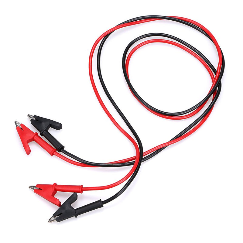 [Australia - AusPower] - Sumnacon Dual Ended Crocodile Alligator Clips, 15A Test Lead Wire Cable with Insulators Clips, 2 Pcs 3.3 ft/1m Test Flexible Cable with Protective Jack Copper Clamps for Electrical Testing 