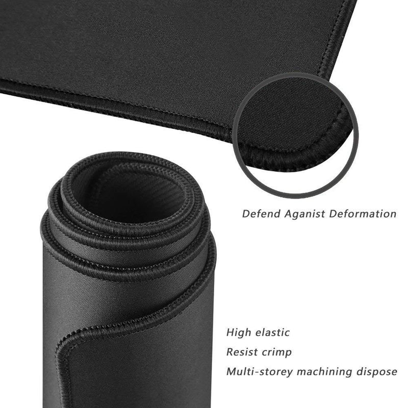 [Australia - AusPower] - Cmhoo XXL Professional Large Mouse Pad & Computer Game Mouse Mat (35.4x15.7x0.12IN, 90x40 Black) 35.4x15.7x0.1IN 