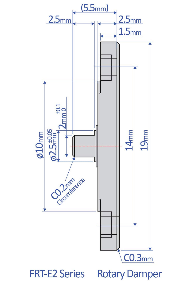 [Australia - AusPower] - Bansbach Easylift FRT-E2-400 Rotary Dampers/Standard, 19 mm x 6 mm x 6 mm 