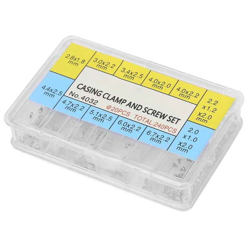 [Australia - AusPower] - 240 Pcs Screw Washer Watch Casing Clamp Adapter Casing Movement Securing ETA 2824 2836 2846 
