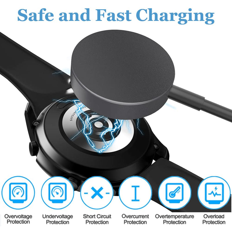 [Australia - AusPower] - Compatible with Galaxy Watch 5 Pro Charger, Aluminum Alloy Case USB Type-C Charging Cable for Samsung Galaxy Watch 5 4 3 Active 2 1 Smartwatch 3.3ft / 100cm 