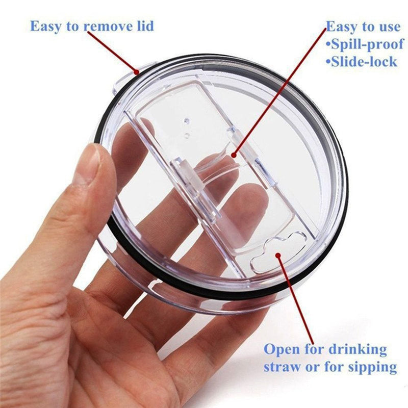 [Australia - AusPower] - 20 oz Tumbler Replacement Lid, Splash Proof & Spill Resistant With Slider Locking Closure, Lid Replacement for Yeti Tumbler, Ozark Trails and More Cooler Cup, Fit Open/Close 3.25 Inch Diameter 1 Pcs 20oz 